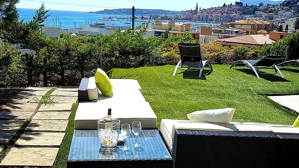 Cap Au Sud,Vue Panoramique Mer,Piscine Ментона Экстерьер фото